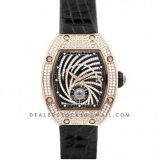 RM 051-02 Tourbillon Diamond Twister in Rose Gold on Black Strap RM 051-02 Tourbillon Diamond Twister in Rose Gold on Black Strap