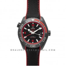 Seamaster Planet Ocean GMT “Deep Black” Red Ceramic