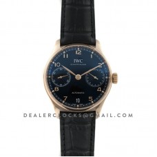 Portuguese Automatic 7 Day IW5007 Black dial in Rose Gold