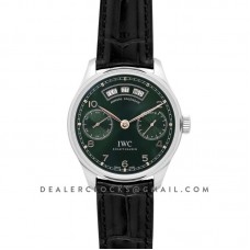 Portugieser Annual Calender IW503510 Green Dial in Steel Portugieser Annual Calender IW503510 Green Dial in Steel