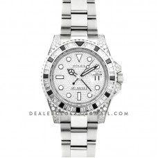 GMT Master II 116710 with Paved Diamond Bezel and Dial