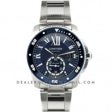 Calibre de Cartier Diver Blue Dial in Steel Bracelet Calibre de Cartier Diver Blue Dial in Steel Bracelet