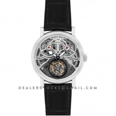 Giga Tourbillon Round Skeleton in White Gold on Black Leather Strap Giga Tourbillon Round Skeleton in White Gold on Black Leather Strap
