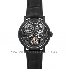 Giga Tourbillon Round Skeleton in PVD on Black Leather Strap Giga Tourbillon Round Skeleton in PVD on Black Leather Strap