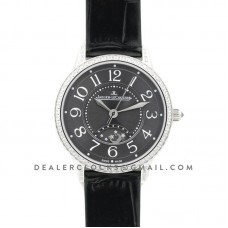 Rendez-Vous Night & Day Grey Dial in Steel on Black Leather Strap