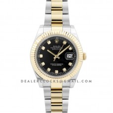 Datejust II 116333 Black Dial in Yellow Gold/Steel with Diamond Markers Datejust II 116333 Black Dial in Yellow Gold/Steel with Diamond Markers