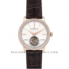 Master Grande Tradition Tourbillon Cylindrique with Diamond Bezel in Pink Gold on Brown Leather Strap Master Grande Tradition Tourbillon Cylindrique with Diamond Bezel in Pink Gold on Brown Leather Strap