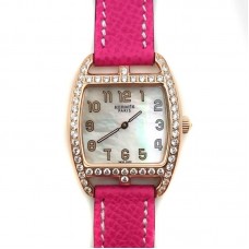 Cape Cod Tonneau Rose Gold with Diamond Bezel on Pink Epsom Leather Strap Cape Cod Tonneau Rose Gold with Diamond Bezel on Pink Epsom Leather Strap