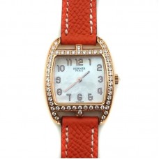 Cape Cod Tonneau Rose Gold with Diamond Bezel on Orange Epsom Leather Strap Cape Cod Tonneau Rose Gold with Diamond Bezel on Orange Epsom Leather Strap