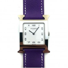 Heure H Steel on Violet Fjord Leather Strap