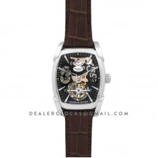 Kalpa Grande Tourbillon Black Dial in Steel on Brown Leather Strap