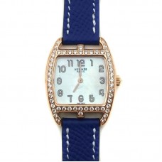 Cape Cod Tonneau Rose Gold with Diamond Bezel on Blue Epsom Leather Strap Cape Cod Tonneau Rose Gold with Diamond Bezel on Blue Epsom Leather Strap