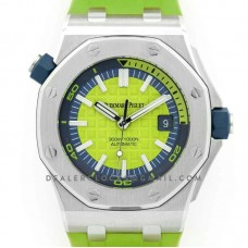 Royal Oak Offshore Diver Steel Green Dial 15710ST SIHH 2017 Royal Oak Offshore Diver Steel Green Dial 15710ST SIHH 2017