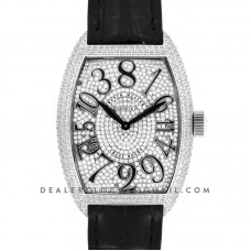 Crazy Hours White Diamond Dial With Black Markers in Steel Crazy Hours White Diamond Dial With Black Markers in Steel