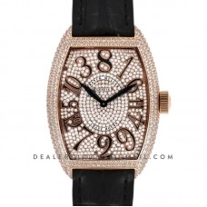 Crazy Hours Diamond Dial With Black Markers in Rose Gold Crazy Hours Diamond Dial With Black Markers in Rose Gold