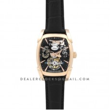 Kalpa Grande Tourbillon Black Dial in Rose Gold on Black Leather Strap