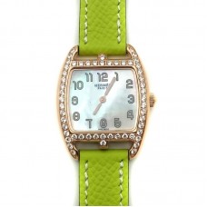 Cape Cod Tonneau Rose Gold with Diamond Bezel on Green Epsom Leather Strap Cape Cod Tonneau Rose Gold with Diamond Bezel on Green Epsom Leather Strap