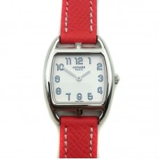 Cape Cod Tonneau Steel on Vermilion Epsom Leather Strap