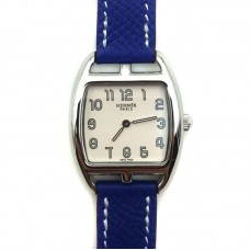 Cape Cod Tonneau Steel on Blue Epsom Leather Strap
