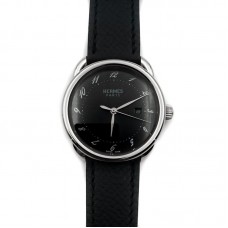 Arceau Steel Black Dial on Black Epsom Leather Strap Arceau Steel Black Dial on Black Epsom Leather Strap
