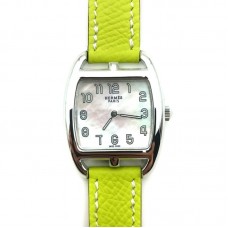 Cape Cod Tonneau Steel on Green Epsom Leather Strap