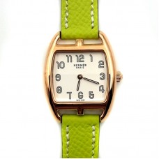 Cape Cod Tonneau Rose Gold on Green Epsom Leather Strap Cape Cod Tonneau Rose Gold on Green Epsom Leather Strap