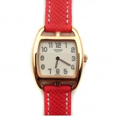 Cape Cod Tonneau Rose Gold on Vermilion Epsom Leather Strap Cape Cod Tonneau Rose Gold on Vermilion Epsom Leather Strap