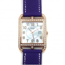 Cape Cod GM Quartz Rose Gold with Diamond Bezel on Purple Epsom Leather Strap