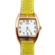 Cape Cod Tonneau Rose Gold on Yellow Epsom Leather Strap Cape Cod Tonneau Rose Gold on Yellow Epsom Leather Strap