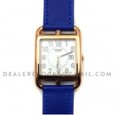 Cape Cod GM Quartz Rose Gold on Blue Fjord Leather Strap
