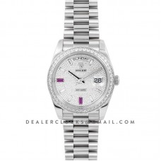 Day-Date 40 Platinum Diamond bezel and Paved Dial 228396 Day-Date 40 Platinum Diamond bezel and Paved Dial 228396