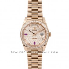 Day-Date 40 Everose Gold Diamond bezel and Paved Dial 228396 Day-Date 40 Everose Gold Diamond bezel and Paved Dial 228396