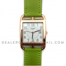 Cape Cod GM Quartz Rose Gold on Green Fjord Leather Strap
