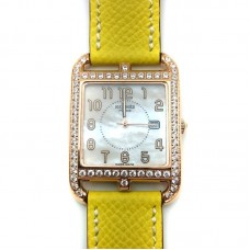 Cape Cod GM Quartz Rose Gold with Diamond Bezel on Yellow Epsom Leather Strap