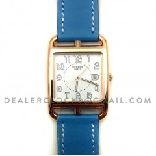 Cape Cod GM Quartz Rose Gold on Light Blue Fjord Leather Strap