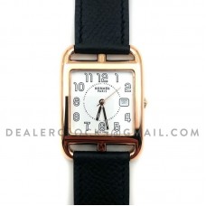 Cape Cod GM Quartz Rose Gold on Black Epsom Leather Strap