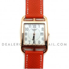 Cape Cod GM Quartz Rose Gold on Orange Epsom Leather Strap