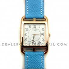 Cape Cod GM Quartz Rose Gold on Light Blue Epsom Leather Strap