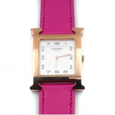 Heure H Rose Gold on Pink Fjord Leather Strap